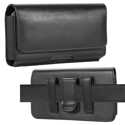 Mngijar for Samsung Galaxy A16 A14 A13 A35 A32 5G A04S S24 S23 S22 Ultra Clip Case Phone Belt Holster for Motorola Moto G Power G Stylus 5G 2023 2024 Belt Clip Holder Pouch (XL(6.85' x 3.6' x 0.75'))