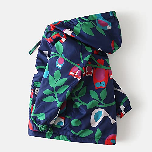 Image of Happy Cherry Kids Boys Girls Fleece Lined Windbreaker Jacket Fashion Prints Hoodie for Fall Winter