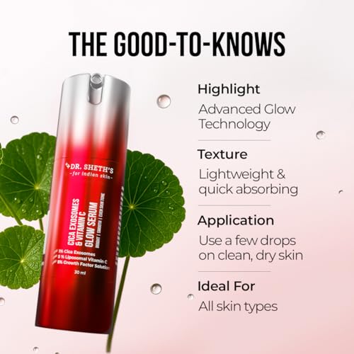 Image of Dr. Sheth's Cica Exosomes & Vitamin C Face Serum | Brightens, restores glow from dull, tired skin | Lightweight | Fast-absorbing and gentle | For all skin types