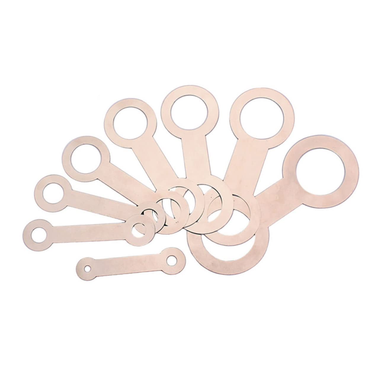 BESPORTBLE 8pcs Saxophone Mat Tool Cushion Along with Pad Iron Saxophone Leveling Tool Instrument Pads Repair Tool Pad Leveling Rings Silver