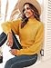 ZAFUL Women's Cropped Turtleneck Sweater Lantern Sleeve Ribbed Knit Pullover Sweater Jumper (1-Yellow, M)