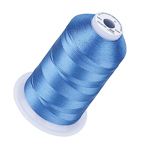 Image of Simthread 5000M 40WT Polyester Embroidery Thread, Periwinkle S065 | 5000M 40WT polyester thread feeds smoothly for machine embroidery, monograms, logos, patches and quilting.