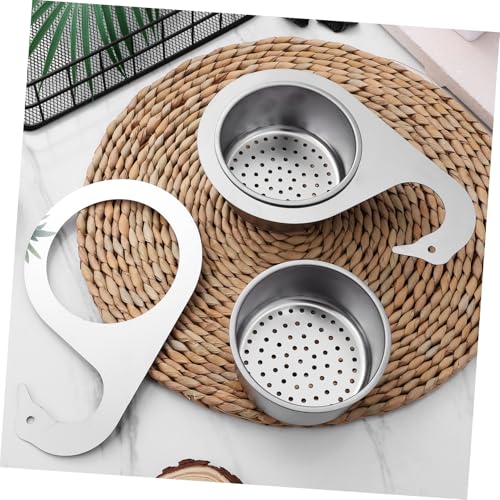 Colador de acero inoxidable grande para fregadero de cocina miniatura 6
