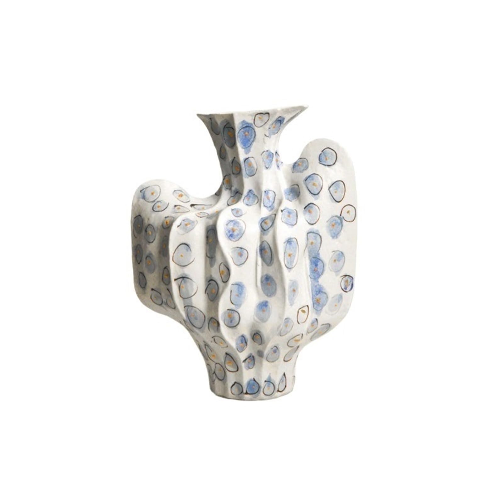 Wazon z kwiatami Retro lekki luksusowy ręcznie malowany ceramiczny wazon artystyczny niebieski statek kwiatowy salon dekoracja kwiatowa