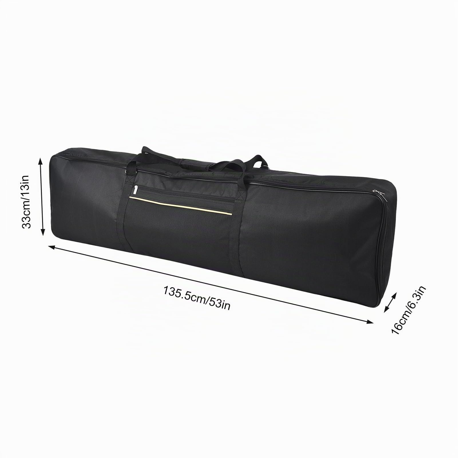 Sac de transport pour clavier 88 touches avec poignées et double fermeture éclair - Housse imperméable robuste et réglable - Portable