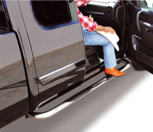 Go Rhino 4000 Series SideSteps - Cab Length | 4045PS | Fits 1999 - 2013 Chevrolet Silverado & GMC Sierra 1500, 2500 Extended Cab; 2020 - 2013 Silverado/Sierra 2500 HD, 3500, 3500 HD Extended Cab