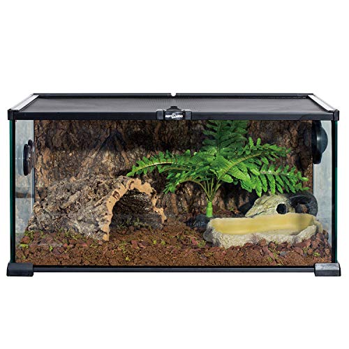 REPTIZOO Reptile Food Dish Terrarium Water Bowl Food Feeding Bowl for Reptile Amphibian Pets Snake Tortoise Frog Ball Python Leopard Gecko Bearded Dragon, Medium Size 5.3" x 7.6" x 1.6"