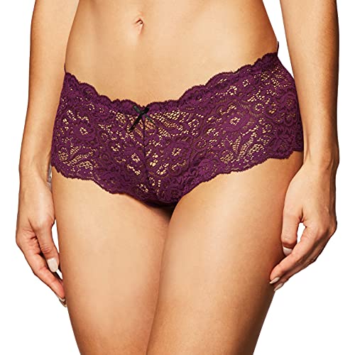 Ilusión Panty Dama Modelo 3418 Bikini para Mujer, color Vino I, M