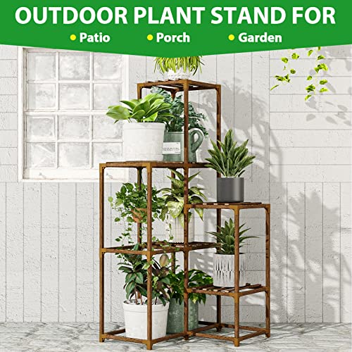 Gentingbro Corner Plant Stand Indoor Tall Plant Shelf Hanging Plant Holder For Multiple Plants Patio Balcony Garden #TOP1