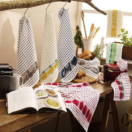 Pano de Prato Atoalhado Felpudo 05 unidades Pano de Copa Cozinha Guardanapo Louça Gourmet Luxo