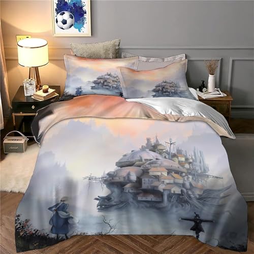 Parure de lit King size 220x240cm avec housse de couette zippée en microfibre - 6