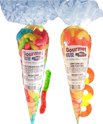 Sour Worms Gummy Gummi And Juicy Jumbo Peach Rings miniatura 1