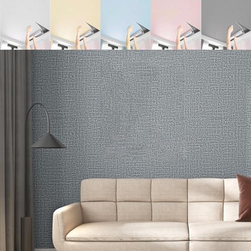 BVDHASDBT Carta da parati con piastrelle da soffitto, stacca e attacca, facile installazione e impermeabile, per salotti, uffici e camere da letto (grigio, 0,5 x 15 m)