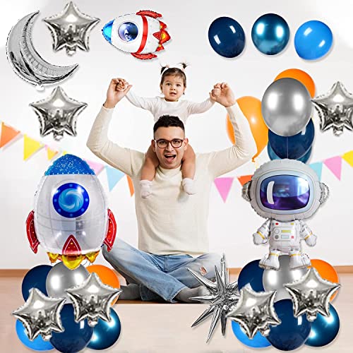 Image of Rozi Decoration Space Theme 2nd Birthday Decorations Items for Kids, Girls, Boys Astronaut Theme Birthday Decoration /Space Theme Birthday Decorations Combo Pack of 29 Pcs
