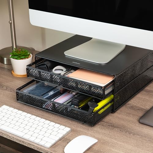 Mind Reader 2 Drawer Coffee Pod Organizer with Removable Dividers, 72 Pod Capacity, Metal Mesh Coffee Station Base with Guided Drawer Track, Black by Mind Reader - Image 8