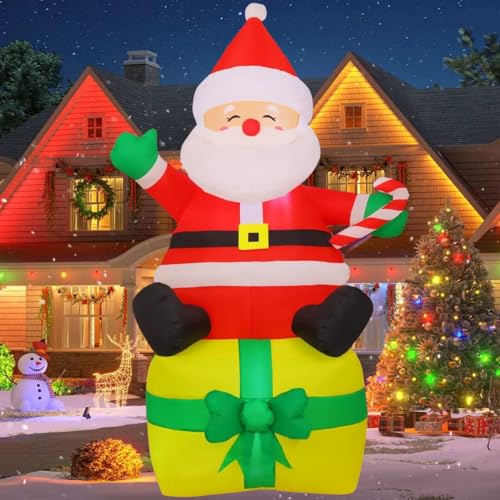 Aufblasbarer Weihnachtsmann mit LED-Beleuchtung