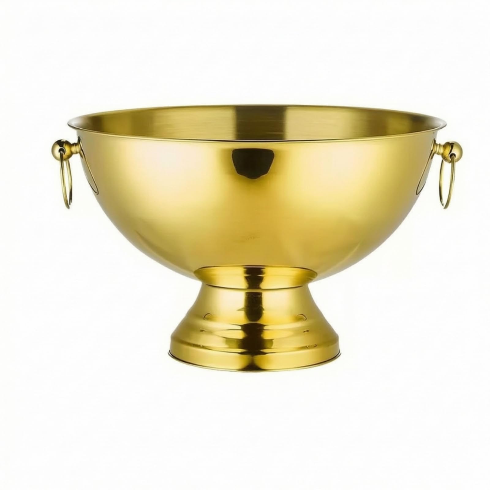 Coupe à Champagne Rafraîchisseur Seau à Vin Coupe Saladier en Acier Inoxydable Finition Miroir Silhouette Nordique Ouverture Large sur Socle Adaptée