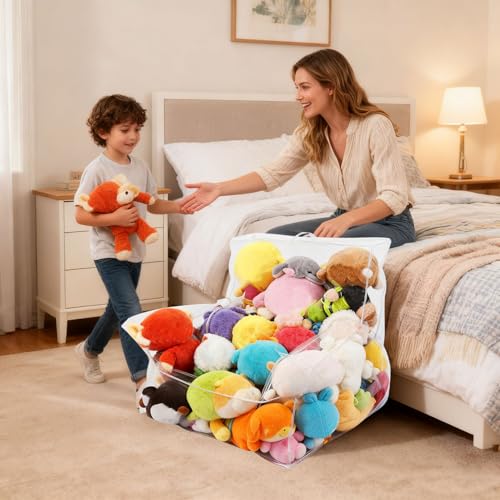 Chaise de rangement pour peluches avec housse de pouf imperméable