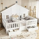 Rosebibi Cama de madera, color blanco