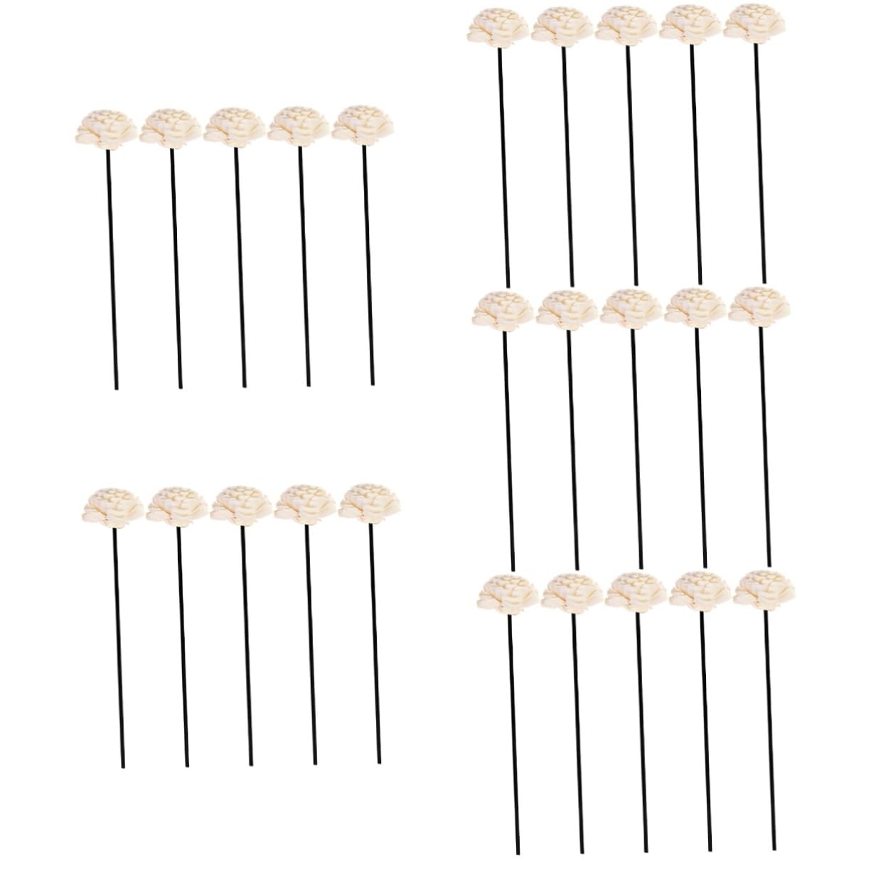 STOBAZA 25stücke Rattan Aroma Diffuser Sticks Duftstäbe Für Raumduft Elegante Pflanzenblüten-Dekoration Für Schlafzimmer Büro Yoga- Und Mehr Ohne Wasser Langlebig Und Stilvoll
