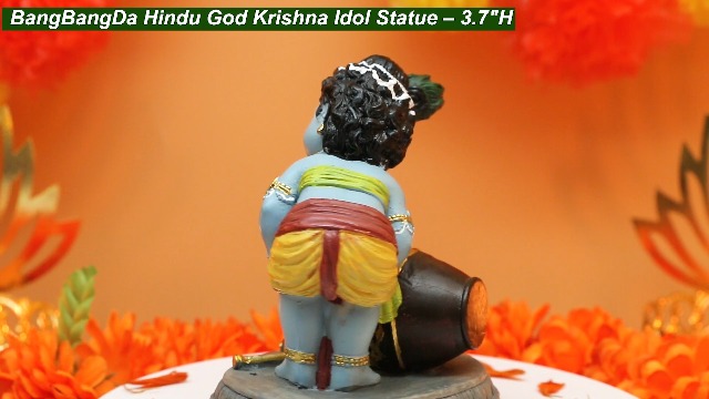 Estatua Hindu Dios Krishna 3.7" de Alto Decorativa miniatura 7
