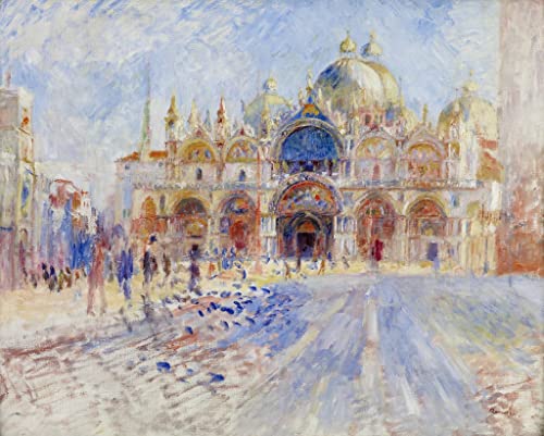 Affiche Toile la Piazza San Marco Venise de Renoir, impression haute définition 60x90cm