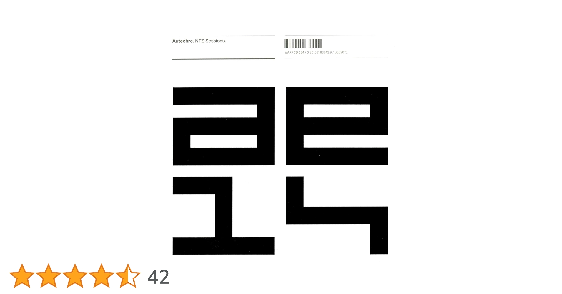 【希少】 Autechre - NTS Sessions 8枚組CD 【レア品】 希少】 Autechre - NTS Sessions 8枚組CD 【レア品】 希少