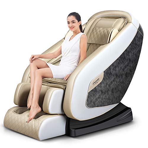 SL-Track-Massagestuhl-Recliner, Ganzkörpermassagestuhl mit Null-Schwerkraft, Bluetooth-Lautsprecher, Airbags und thailändischer Fußmassage,