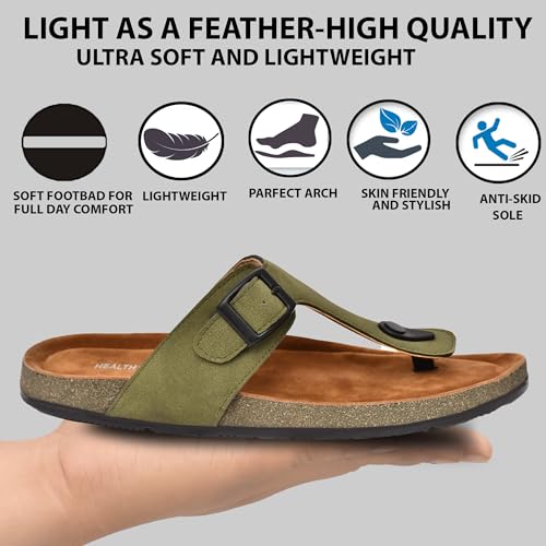 Image of HEALTH FIT Comfortable & LightWeight | Fashionable & Everyday Stylish & Durable Design Slip-on Style Flip Flops for Gents HF3078
