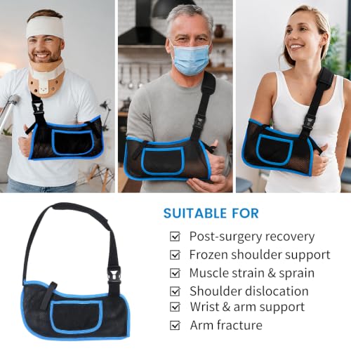 Image of Mesh Shower Arm Sling Shoulder Immobilizer for Shoulder Surgery Recovery