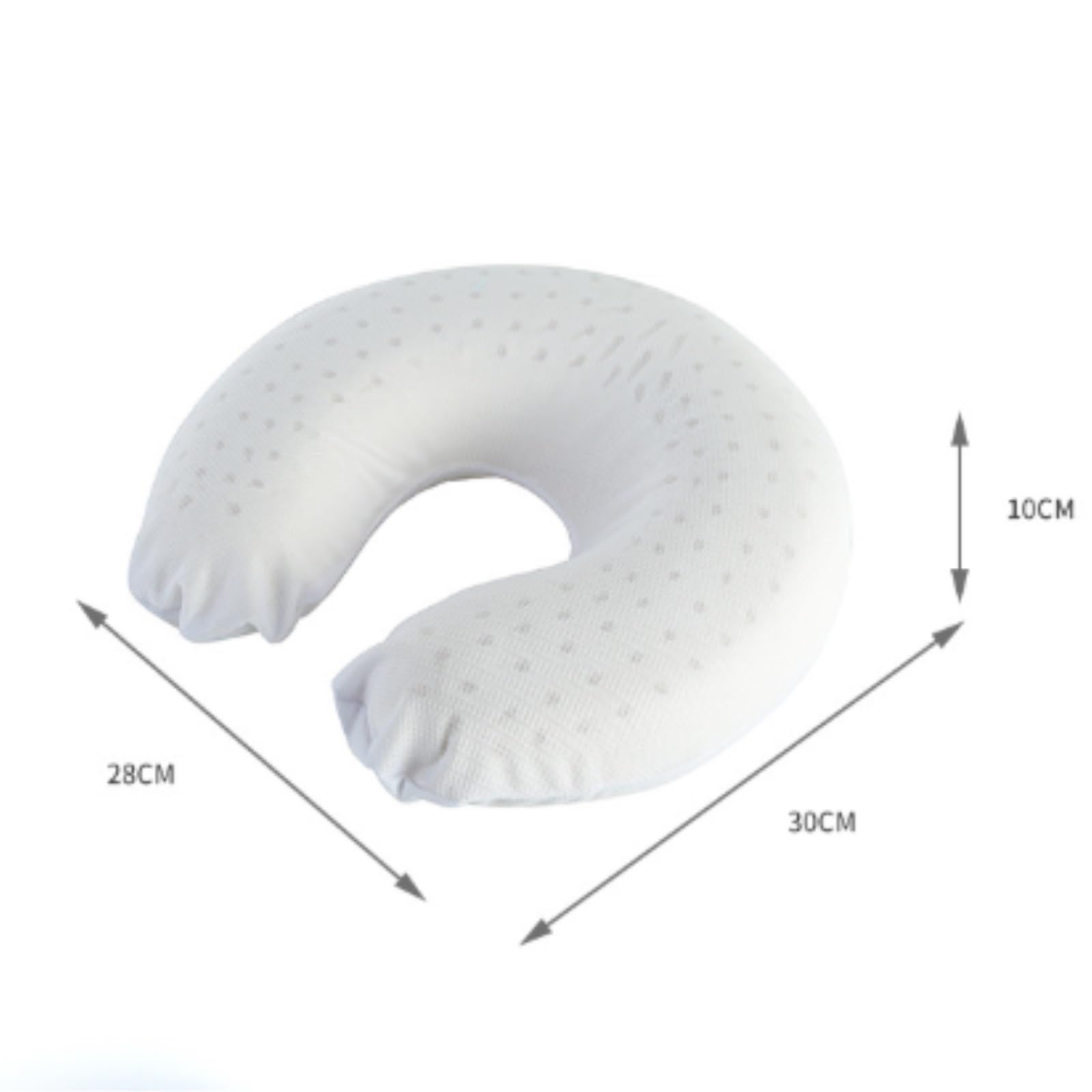 Reisekissen Nackenkissen Flugzeug Tragbares, U-förmiges Nackenkissen Aus Latex for Flugreisen Und Nickerchen Reiseutensilien(Brown)