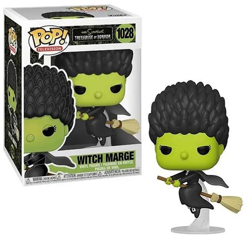 Funko Pop Treehouse of Horror S2 + Protector: The Simpsons Cartoon Pop! Animation Vinyl Figure (Bundled with ToyBop Box Protector Collector Case) (Witch Marge w/Broom)