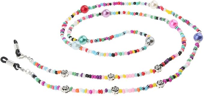 Baoblaze Catenelle Occhiali Perline Colorate Cordo Antiscivolo Sportivo  Accessori : Amazon.it