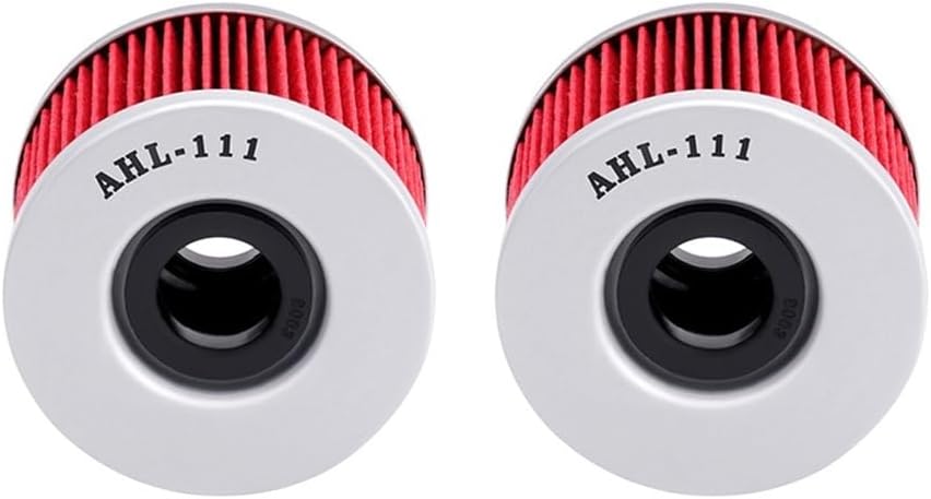 Motorcycle Oil Filter Cleaner Compatible with Honda ATV TRX400 TRX500 CB250 CB350 CM400 250 VTR250 GL500 GL650 15412-KEA-003 15412-413-005 part(2pcs)