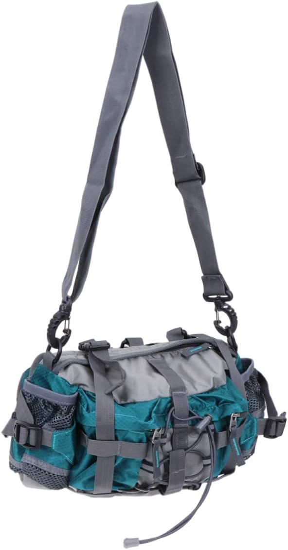 Kisangel Reflective Waist Bag for Running Hiking and Sports Multifunctional Outdoor Pouch with Capacity Strap and Night Safety Features Malachite Green