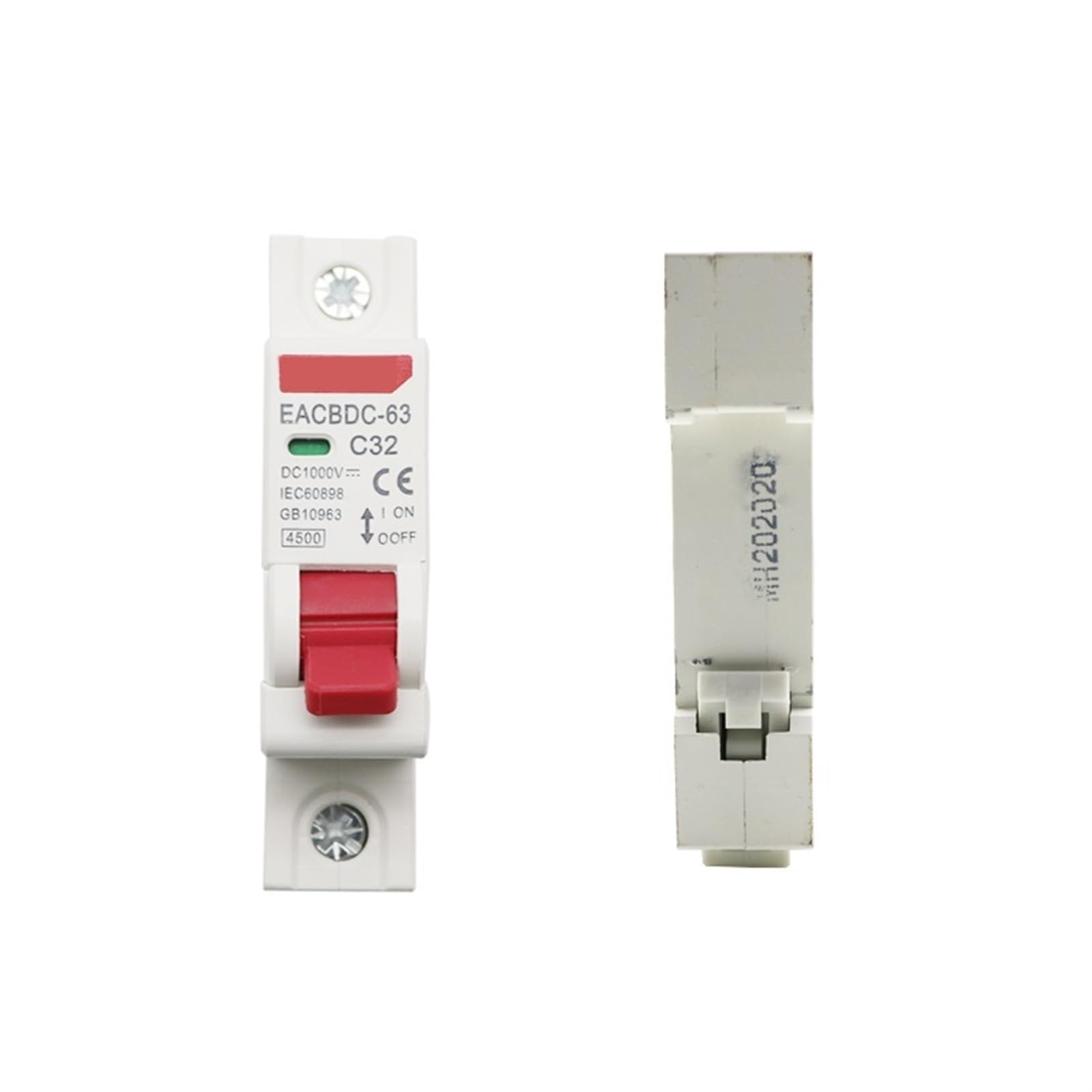 Automatyczny wyłącznik solarny DC 1000V 1P, przełącznik ochrony przed przeciążeniem, 6A, 10A, 16A, 20A, 25A, 32A, 40A, 50A, 63A, MCB do fotowoltaiki, 1 sztuka (6 lat)