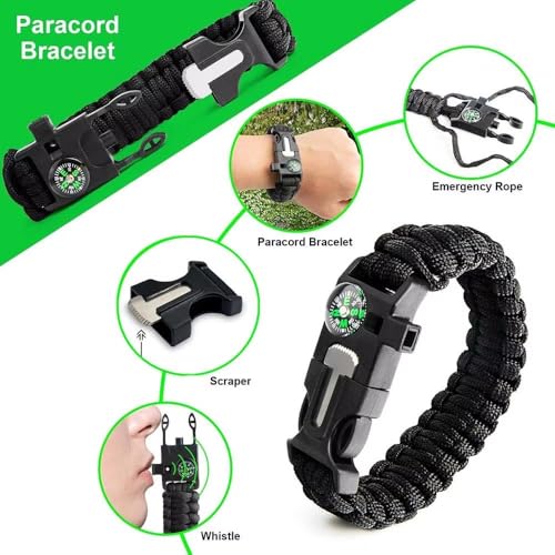 Kit de Sobrevivência Militar para Primeiros Socorros, 38 em 1, Mochila Molle, Lanterna, Bússola, Cor