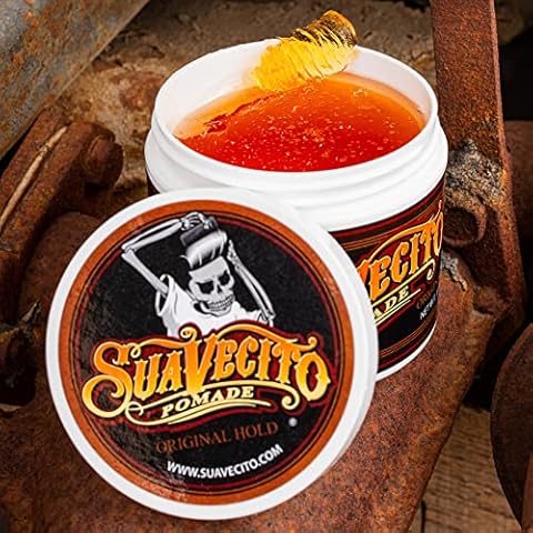 Suavecito Firme Strong Hold Pomade, Strong Hold Pomade For Men, Medium Shine Water Based Wax Flake Free Hair Gel Cover