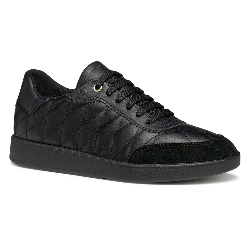 Geox Women D Meleda Sneaker, Black, 6 UK