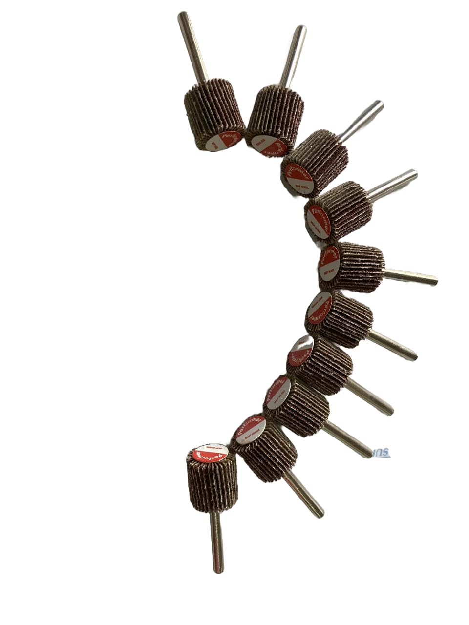 Aluminium Oxide Grain Mounted Point Flap Wheel 1 Inch X 1 Inch (25 mm x 25 mm) 60 Grit, Abrasive Sanding Discs Flap Wheel, Grinding Wheels Discs for Pencil Die Grinder, 10 pcs-picture-11
