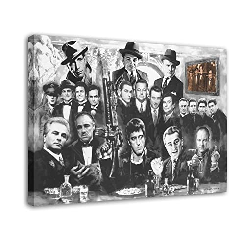 Idée cadeau cinéma affiche film de gangster sur toile pour cinéphile