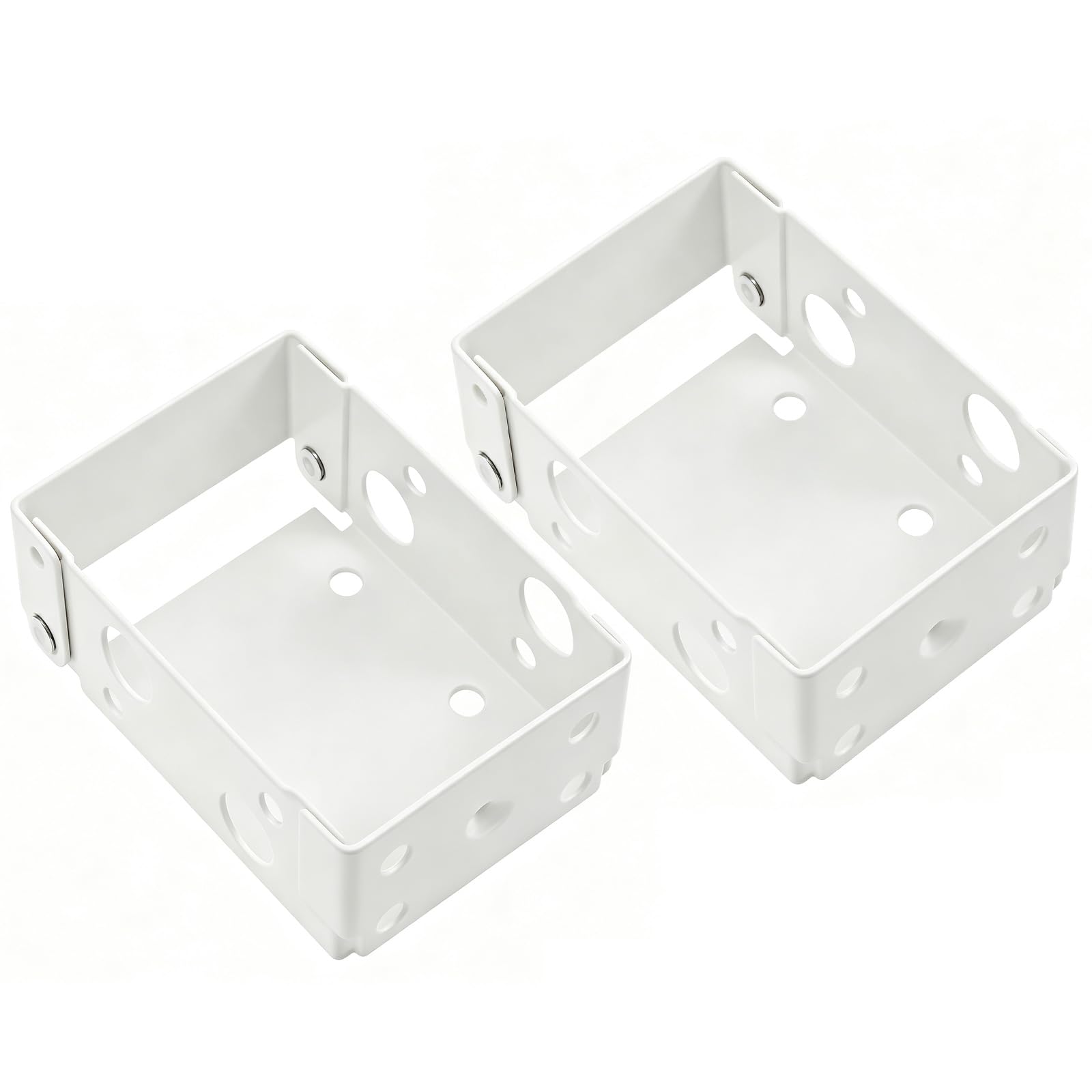 EUQWOSDD 2 Pack Venetian Blind Mounting Brackets, White ABS Plastic Blind Holders, Wall & Ceiling Mount Replacement Brackets for Standard Horizontal Venetian Blinds