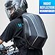 JFG RACING Motorrad Rucksack,Helm Rucksack Wasserdicht,Gepäcktasche Multifunktionstasche,Hartschalen Rucksack Kohlefaser für Fahrradtasche Supermoto Straßenmotorrad Rennmotorrad Schwarz
