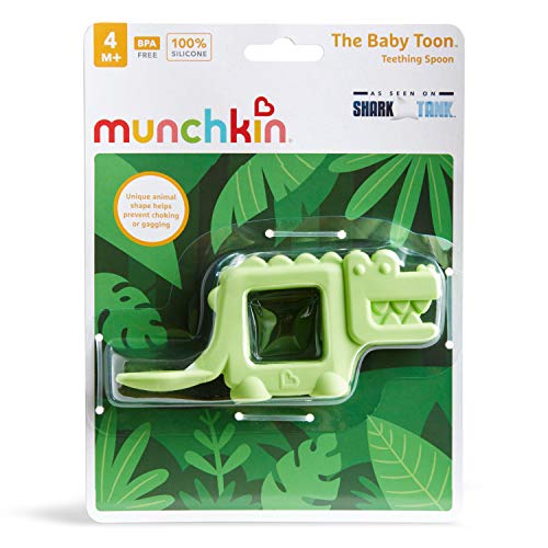 Image of Munchkin The Baby Toon Silicone Teether Spoon, Alligator (As Seen On Shark Tank)