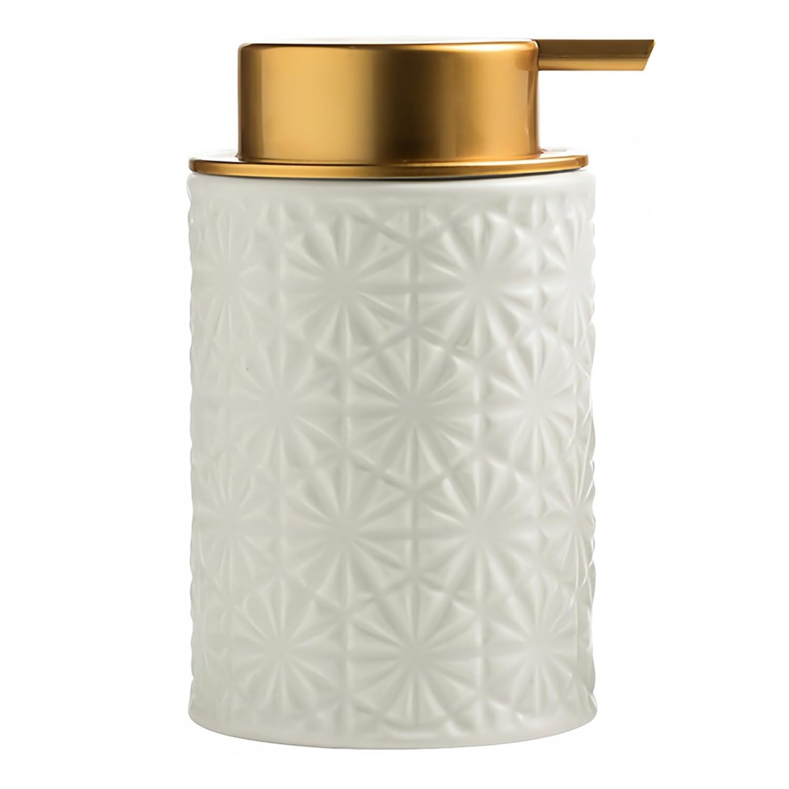 Yofab White Countertop Ceramic Foaming Soap Dispenser Foam With Pump For Barthroom Vintage Bathroom Decor(White)