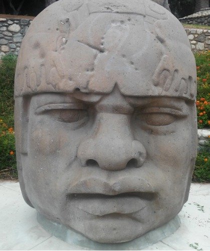 ConversationPrints OLMEC Statue Glossy Poster Picture Photo Banner Head Mesoamerican Stone