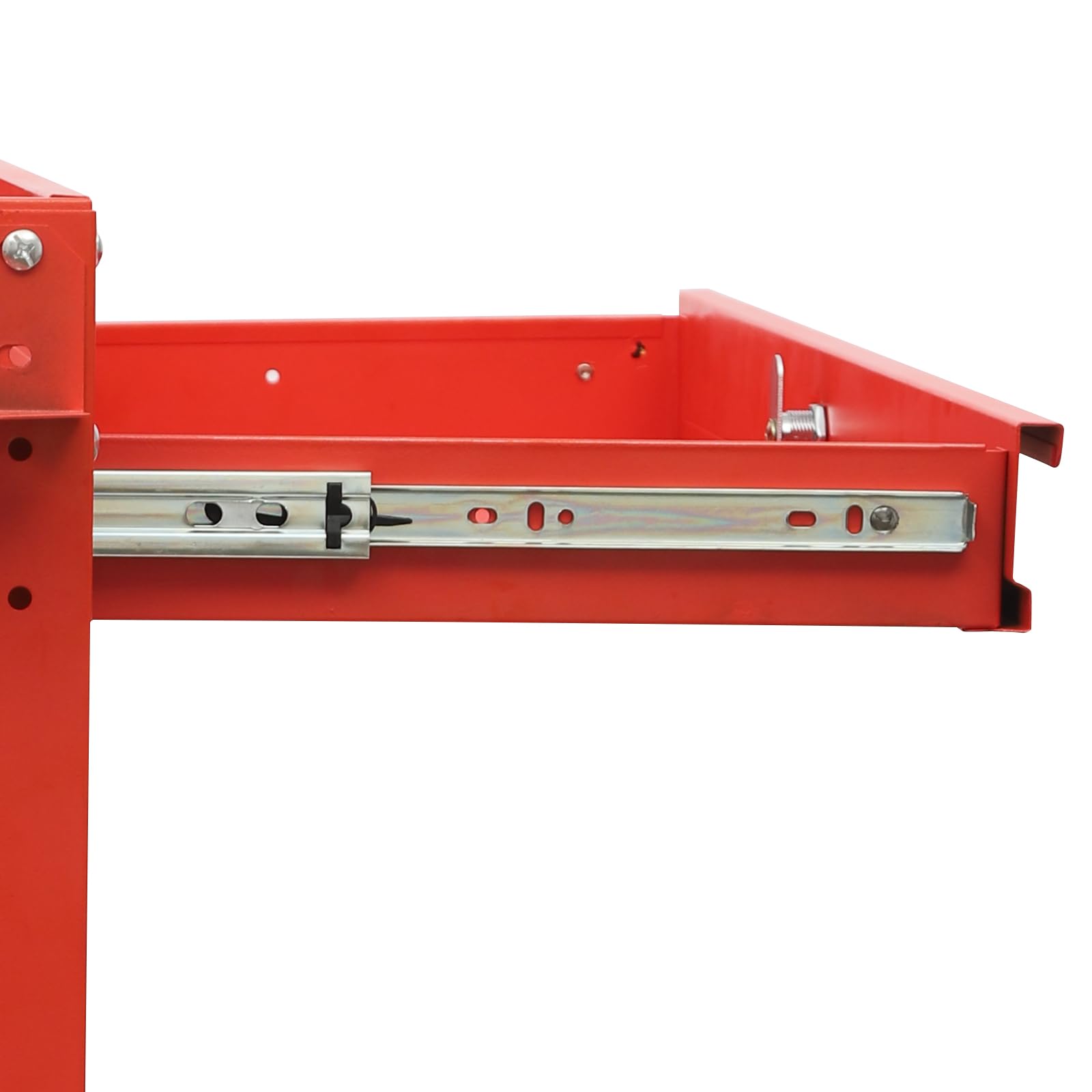 Carrello portautensili, carrello con 3 ripiani, cassetto chiudibile, 76,3 x 35,3 x 83,5 cm, organizer per attrezzi, carrello per magazzino, garage e officina