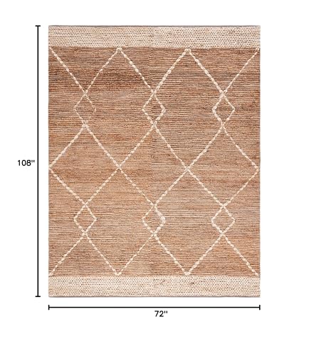 Tapete Decorativo Safavieh 6 x 9 Pies Natural e Ivory miniatura 2