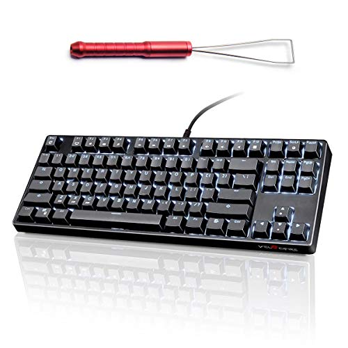 VELOCIFIRE TKL02 Mechanical Keyboard with Red 3 in 1 Keycap Puller