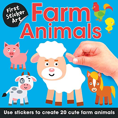 SOURCEBOOKS WONDERLAND First Sticker Art: Farm Animals: Use Stickers to Create 20 Cute Farm Animals
